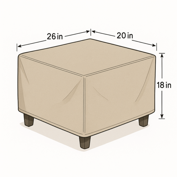 Comfortable Ottoman Protection Cover - Image 2