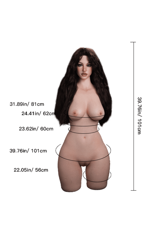 101cm/3ft6 F-cup Silicone Sex Doll Torso - Cecilia (Erovenus Max Series) - Image 2