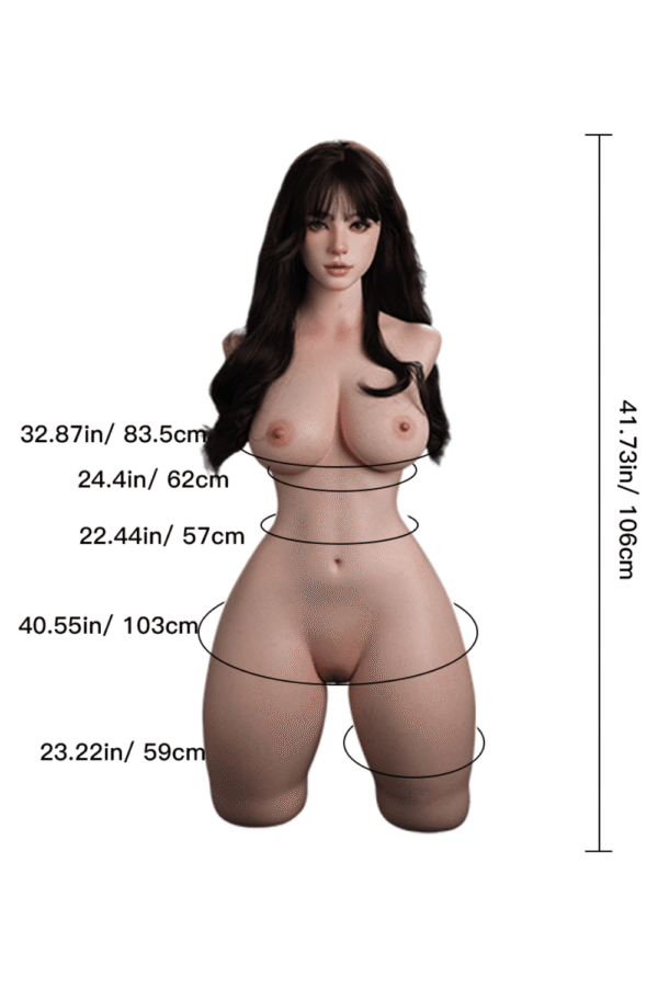 106cm/3ft6 F-cup Silicone Sex Doll Torso - Riko (Erovenus Max Series) - Image 2